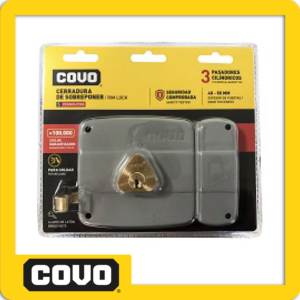 Cerradura de sobreponer 3 pasadores cilindricos