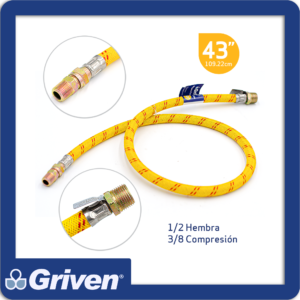 Manguera para Estufa y Horno de Gas 1/2″HX3/8″ C-46″ Largo