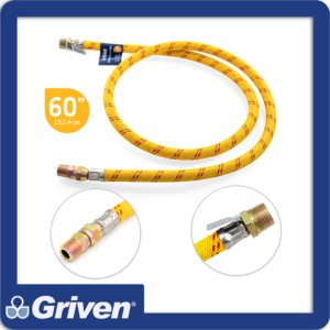 Manguera para Estufa y Horno de Gas 1/2" HX3/8" C-60" Largo