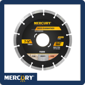 Disco diamantado mercury segmentado 7 1/4″ 7 mm