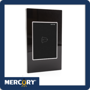 Pulsador sencillo Mercury Black Mirror