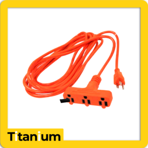 Extensión 10 m exterior naranja 3x14 titanium x3 salidas