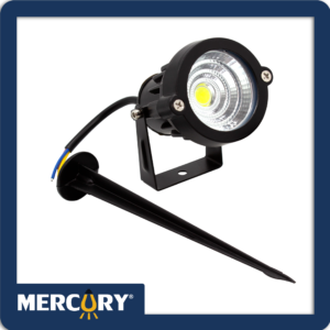Reflector LED Estaca 5W Negro calido/3000K