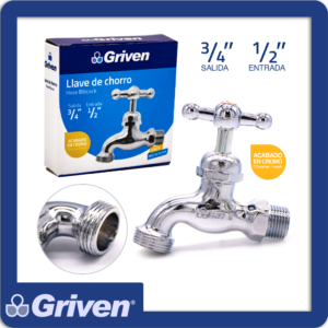 Llave de chorro cromada