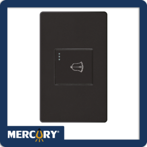 Pulsador Sencillo Mercury Línea Plus Negro